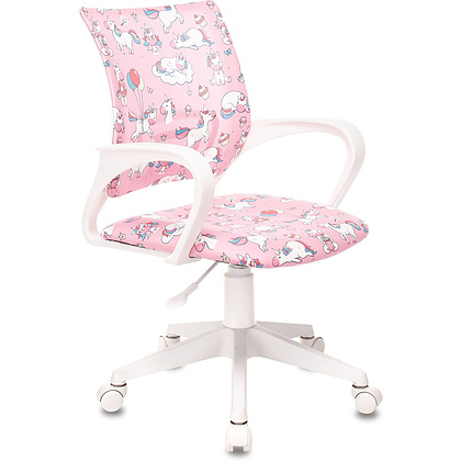 Кресло детское Бюрократ BUROKIDS 1W, ткань, пластик, розовый