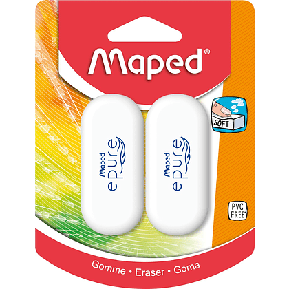 Ластик "Epure", 2 шт, белый