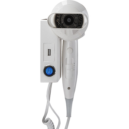 Фен настенный BXG-1600Н1, ABS-пластик, белый - 8
