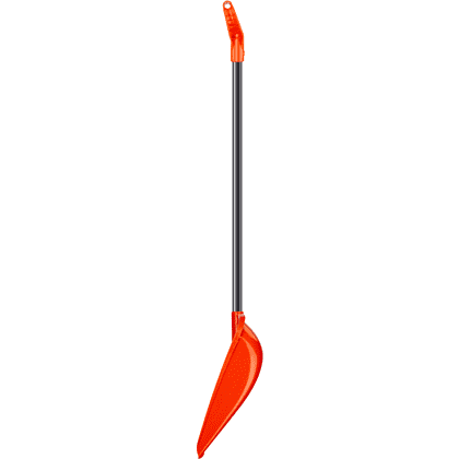 Лопата снеговая val GARDENA, 370x400, морозостойкий полипропилен, ребра жесткости, стальной черенок, D-образная рукоятка, оранжевый - 3