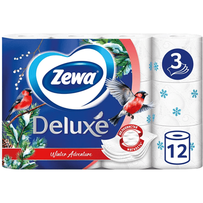 Бумага туалетная Zewa Deluxe 3 слоя, 12 рулонов - 4