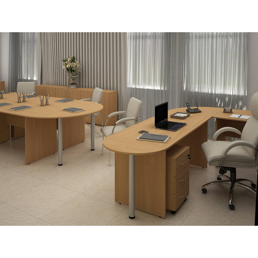 Коллекция Столица стол письменный С-1-13, 1300х700х750 мм, бук - 8