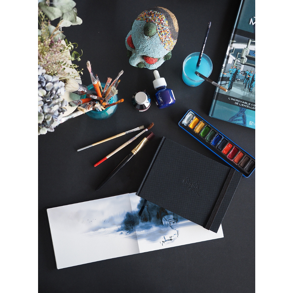 Скетчбук "Rhodia Touch", 300 г/м2, 21x21 см, 20 листов, черный - 3