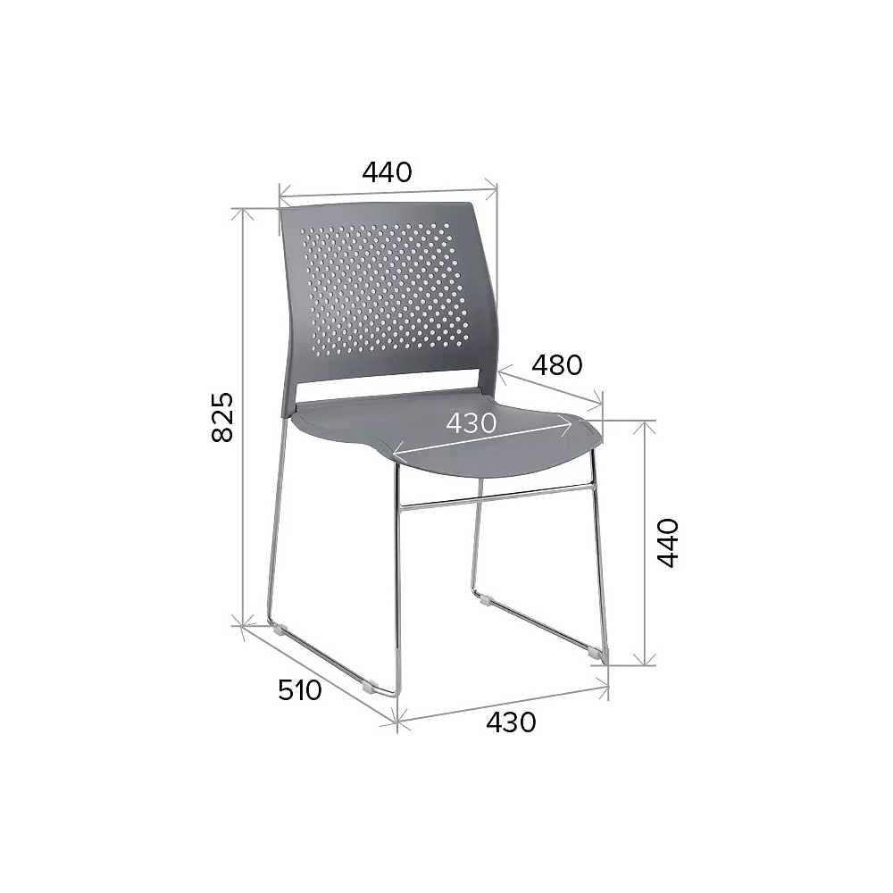Стул для посетителей EVERPROF Neo, белый - 2