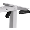 Стол с электроприводом WellDesk Basic 1300x675х18 белый/дуб термо черно-коричневый (9191460+9178193) - 3