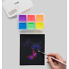 Краски гуашевые "Himi Jelly Cup.Glow in the dark. Bright color", набор 6 цветов, 23 мл., кювета, пластиковый футляр - 13