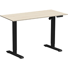 Стол с электроприводом WellDesk Basic 1300x675х18 черный/сосна аланд полярная (9191456+9072455)
