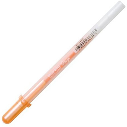 Ручка гелевая "Gelly Roll Glaze", 0.6 мм, прозрачный, стерж. оранжевый