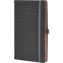 Блокнот "Copper honeycomb", А5, 96 листов, черный, срез бронзовый
