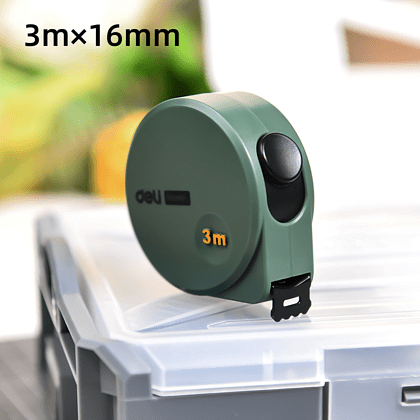 Рулетка Deli HS EHT8316L, 3 м х 16 мм, Soft Touch, зеленый - 2