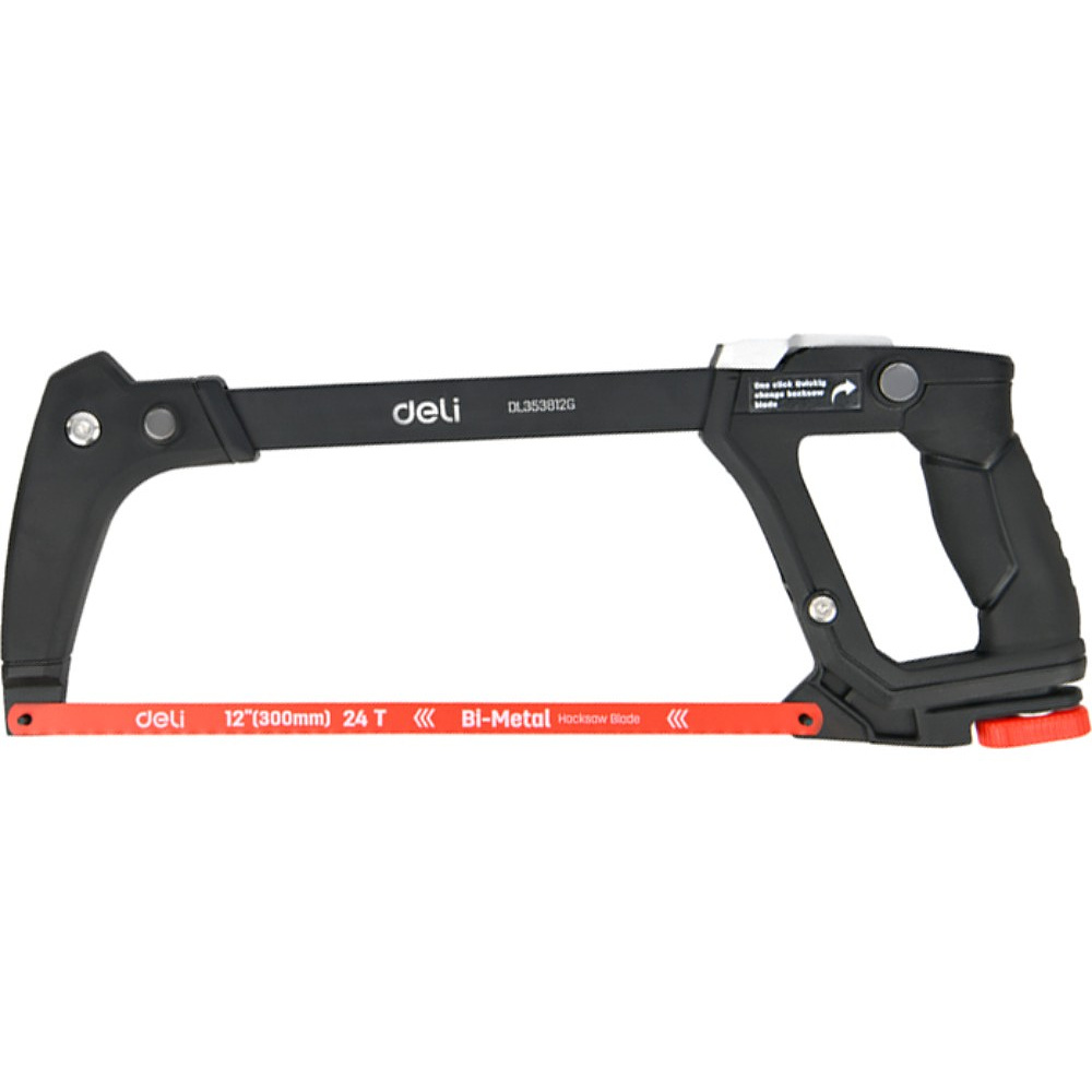 Ножовка Deli RS EDL353812G, по металлу, 300 мм, красный, черный