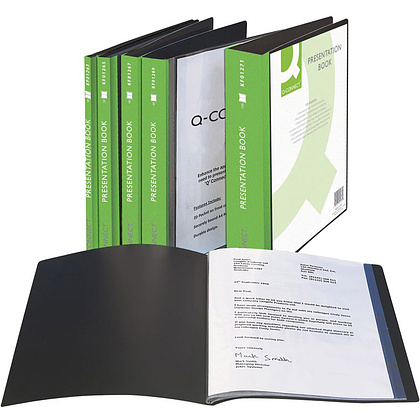 Папка с файлами "Q-Connect", 60 карманов, черный