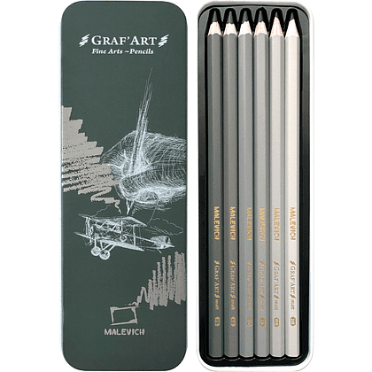 Карандаш графитный матовый "Малевичъ", набор 6 шт