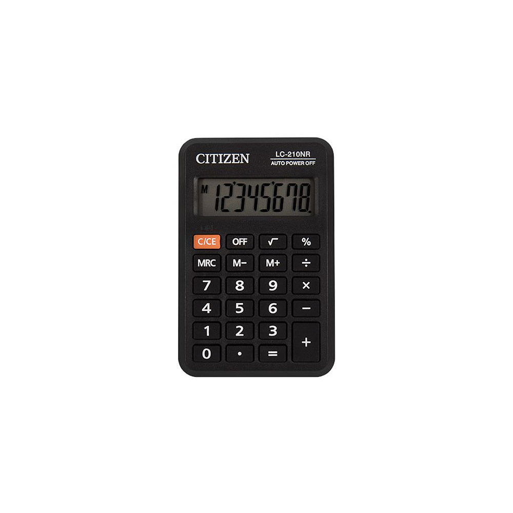 Калькулятор карманный Citizen "LC-210NR", 8-разрядный, черный