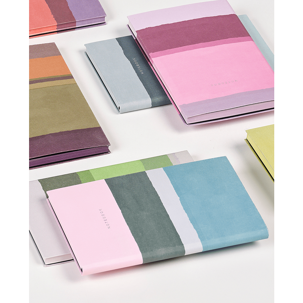 Блокнот "Stripes dusty pink", А5, 96 листов, линейка, розовый, голубой, срез разноцветный - 6