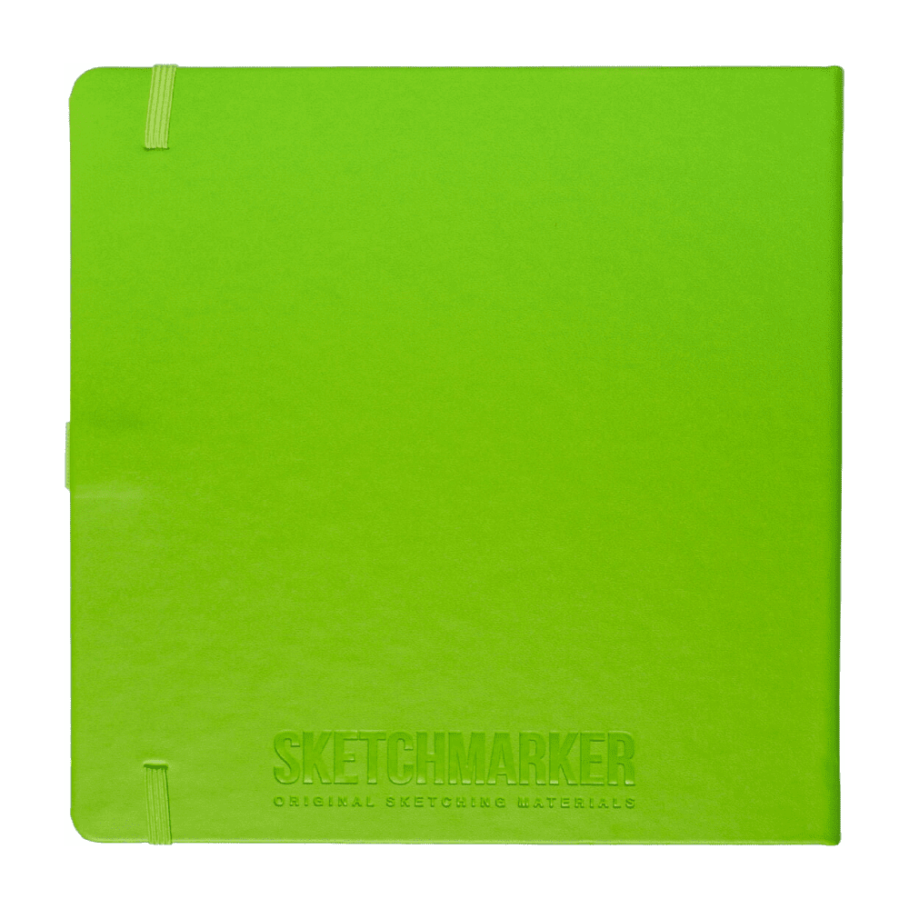 Скетчбук "Sketchmarker", 80 листов, 20x20 см, 140 г/м2, зеленый луг  - 2