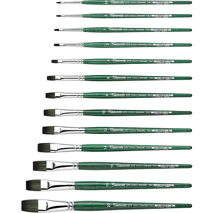 Кисть для рисования "Tintoretto Emerald", синтетика, плоская, №20 - 2