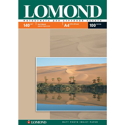 Фотобумага матовая для струйной фотопечати "Lomond", А6, 50 листов, 230 г/м2, матовый