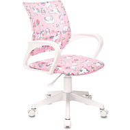 Кресло детское Бюрократ BUROKIDS 1W, ткань, пластик, розовый