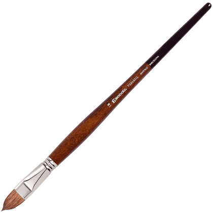 Кисть "Escoda Versatil Brush L/H", синтетика, темно-коричневый, плоская, №18