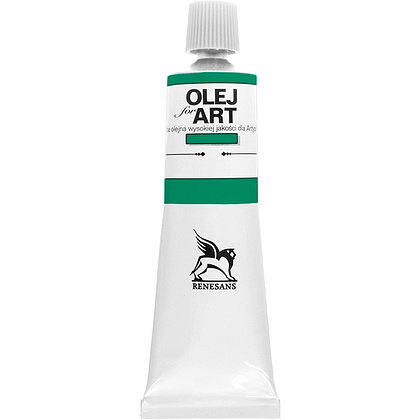 Краски масляные Renesans "Oils for art", 39 зелень перманентная, 60 мл, туба