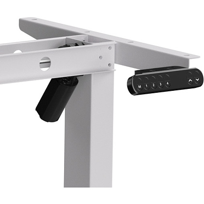 Стол с электроприводом WellDesk Basic 1300x675х18 белый/сосна аланд полярная (9191460+9072455) - 3