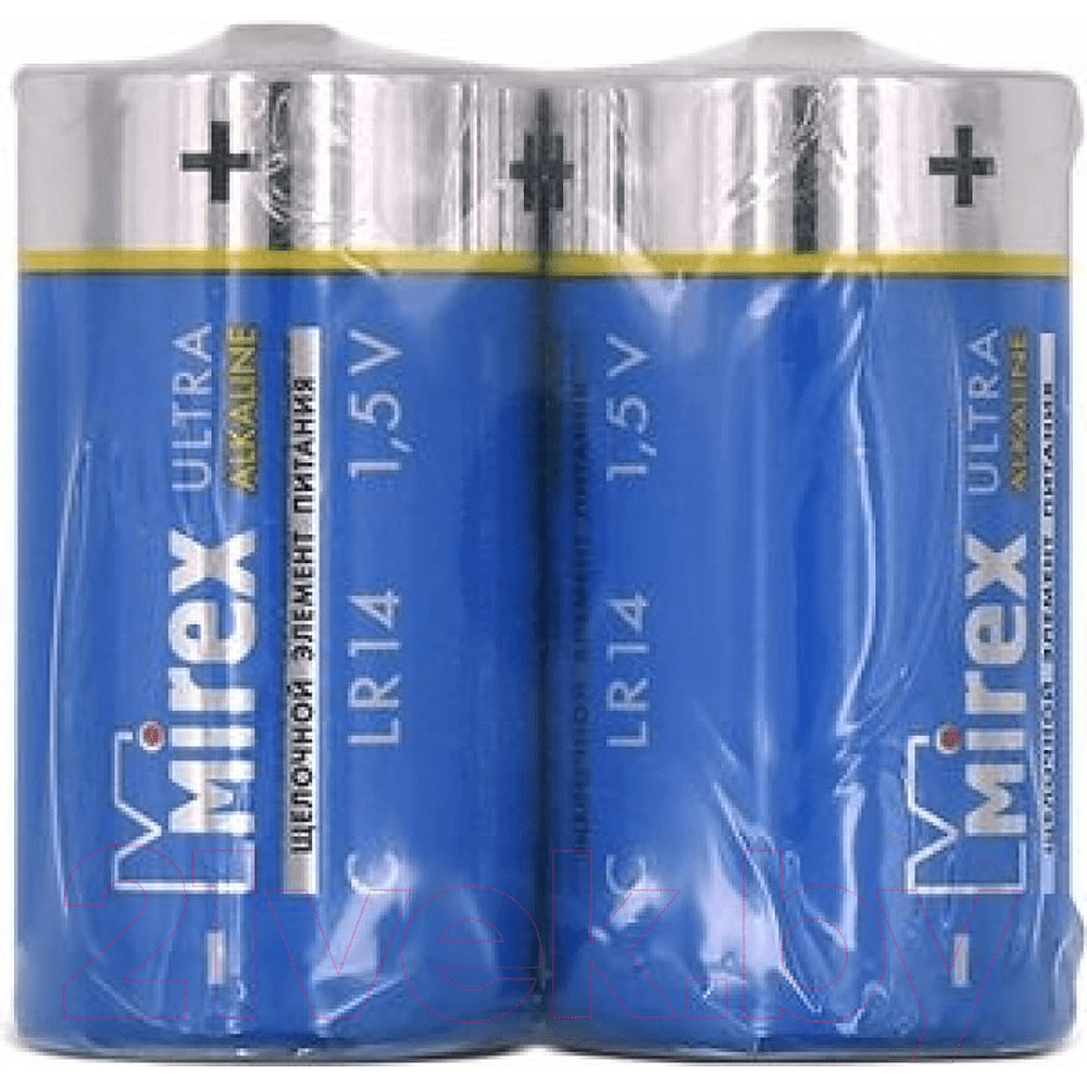 Батарейки алкалиновые Mirex "LR14/C", 2 шт 