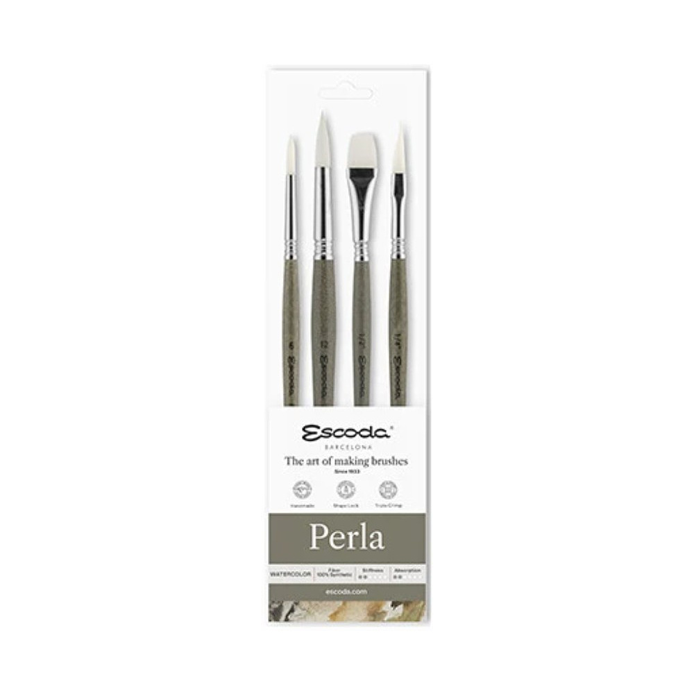 Кисть "Escoda Perla", набор 4 шт., синтетика