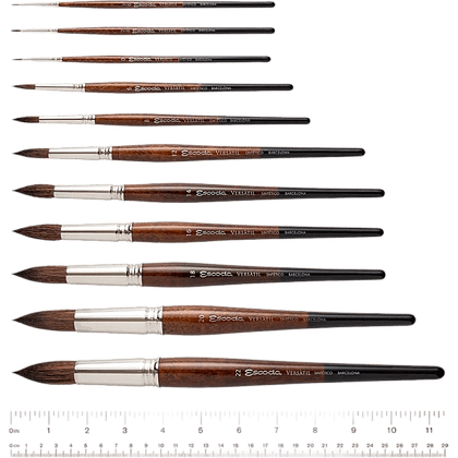 Кисть "Escoda Versatil Brush S/H 1540", синтетика, круглая, №0 - 3