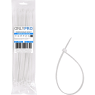 Хомут нейлоновый OnlyPro, 2.5х150 мм, белый, 100 шт