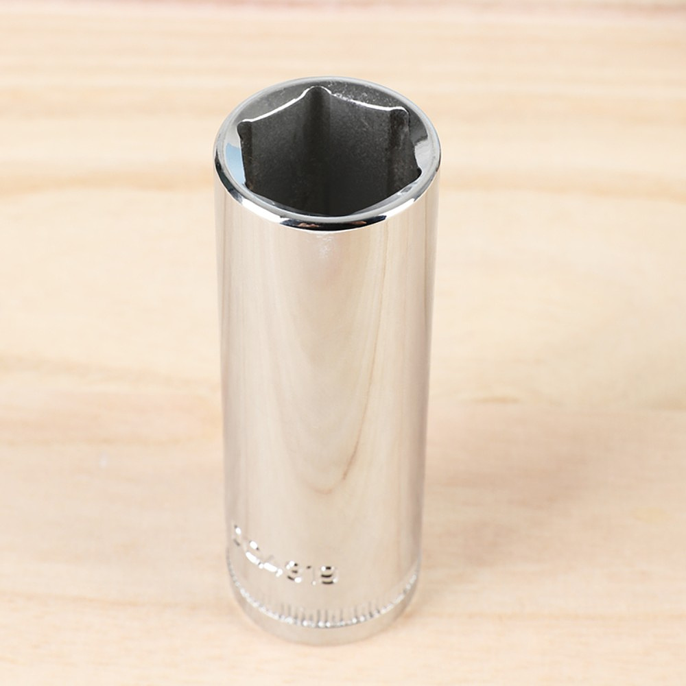 Головка торцевая шестигранная Deli YS EDQ4319 1/2", 19 мм, глубокая,  серебристый - 3