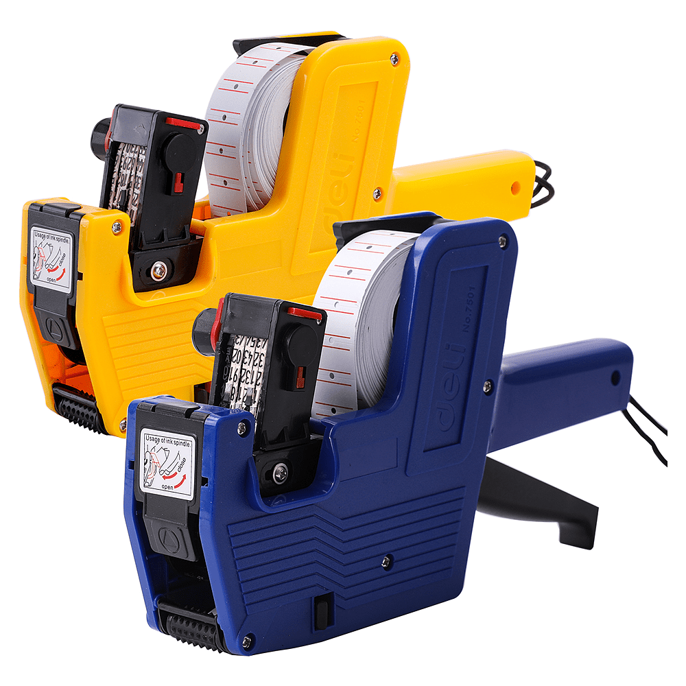 Этикет-пистолет "Deli Clasic 7501", однострочный, 8 знаков