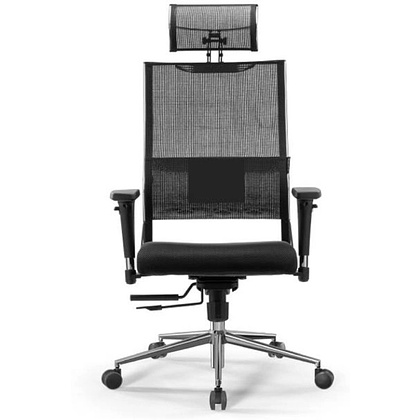 Кресло компьютерное ErgoLife SynchroSit Air-180 B2-311D, ткань, сетка, черный - 3