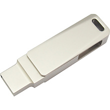USB Flash накопитель 3.0 32 Gb СК-046, TypeC Dual, металл, серебристый  