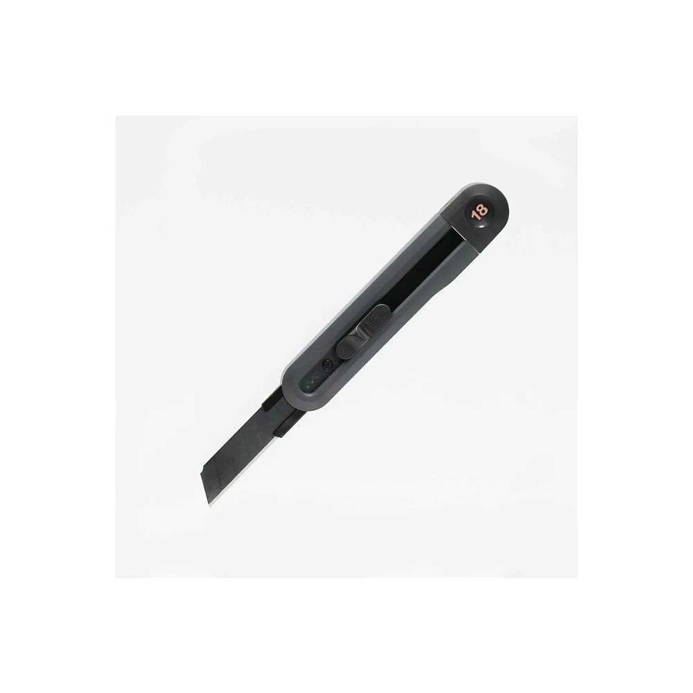 Нож строительный Deli HS EHT4018, 18 мм, Soft Touch, черный - 18