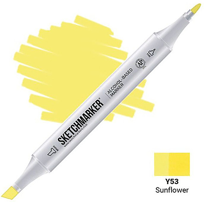 Маркер перманентный двусторонний "Sketchmarker", Y53 подсолнух