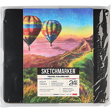 Цветные карандаши акварельные "Sketchmarker Путешествия", 24 цвета, жестяной пенал