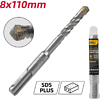 Бур по бетону Deli YS EDH-YCZ11008-E1, 8 x 110 мм, X-Tip, SDS-PLUS - 2