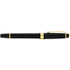 Ручка перьевая F "Bailey Light Polished Black Resin and Gold Tone", черный, золотой - 5