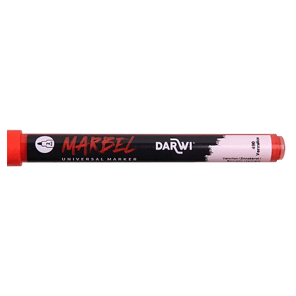 Маркер акриловый "Darwi.Marbel" 490, ярко-красный - 3