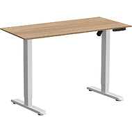 Стол с электроприводом WellDesk Basic 1300x675х18 белый/дуб бардолино натуральный (9191460+9072452)
