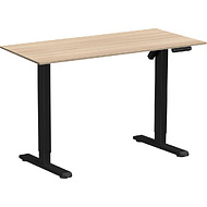 Стол с электроприводом WellDesk Basic 1300x675х18 черный/акация лэйкленд (9191456+9072453)