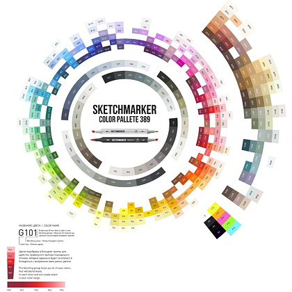 Маркер художественный "Sketchmarker", двухсторонний, SG2 серый простой 2 - 3