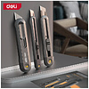 Набор ножей строительных Deli HS EHT4003, 3 шт (ножи 9мм/18мм/трапеция), Soft Touch, черный - 33