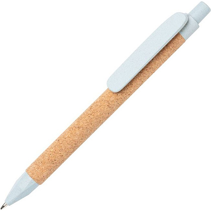 Ручка шариковая автоматическая "Write", 1.0 мм, коричневый, голубой, стерж. синий