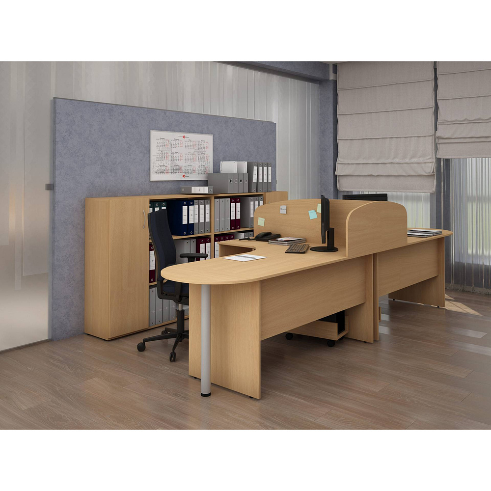 Коллекция Столица Стол письменный С-1-12 П 1200х900/600х750 мм, дуб сонома - 4
