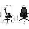 Кресло для руководителя EVERPROF Fuji  сетка, черный - 4