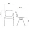 Стул для посетителей SitUp "Samba Chrome", хром, кожзам, бежевый - 2