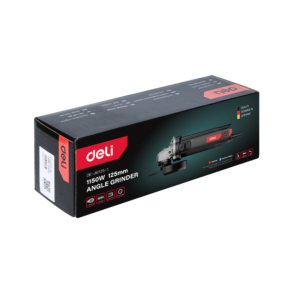 Угловая шлифмашина Deli RS EDE-JM125-1E 1150 Вт, 125 мм - 5