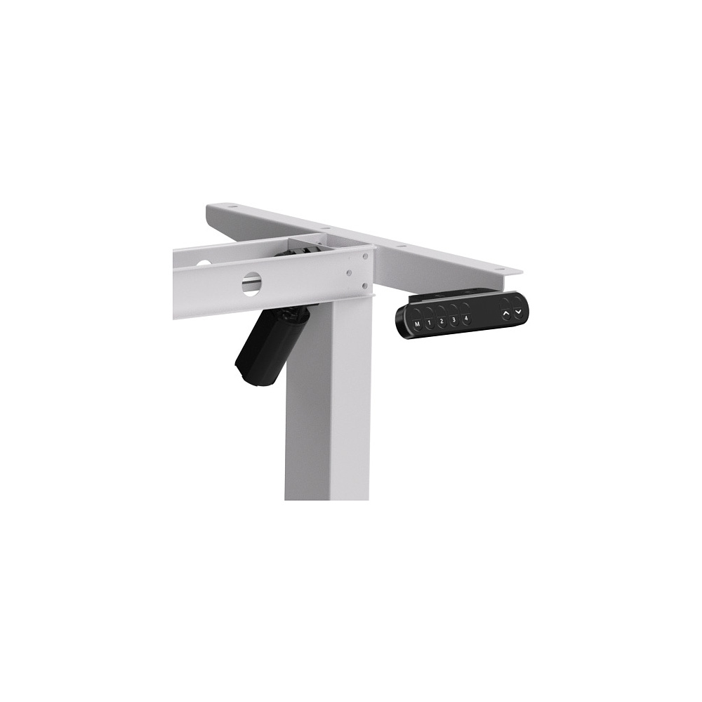 Стол с электроприводом WellDesk Basic 1300x675х18 белый/дуб бардолино натуральный (9191460+9072452) - 6
